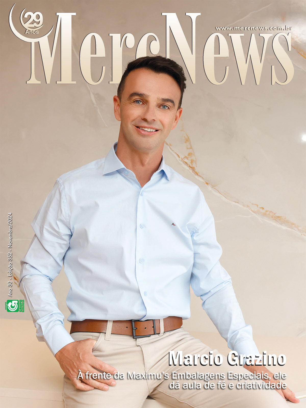 Reportagem de capa da revista MercNews traz trajetória do CEO da Maximu’s Embalagens Especiais
